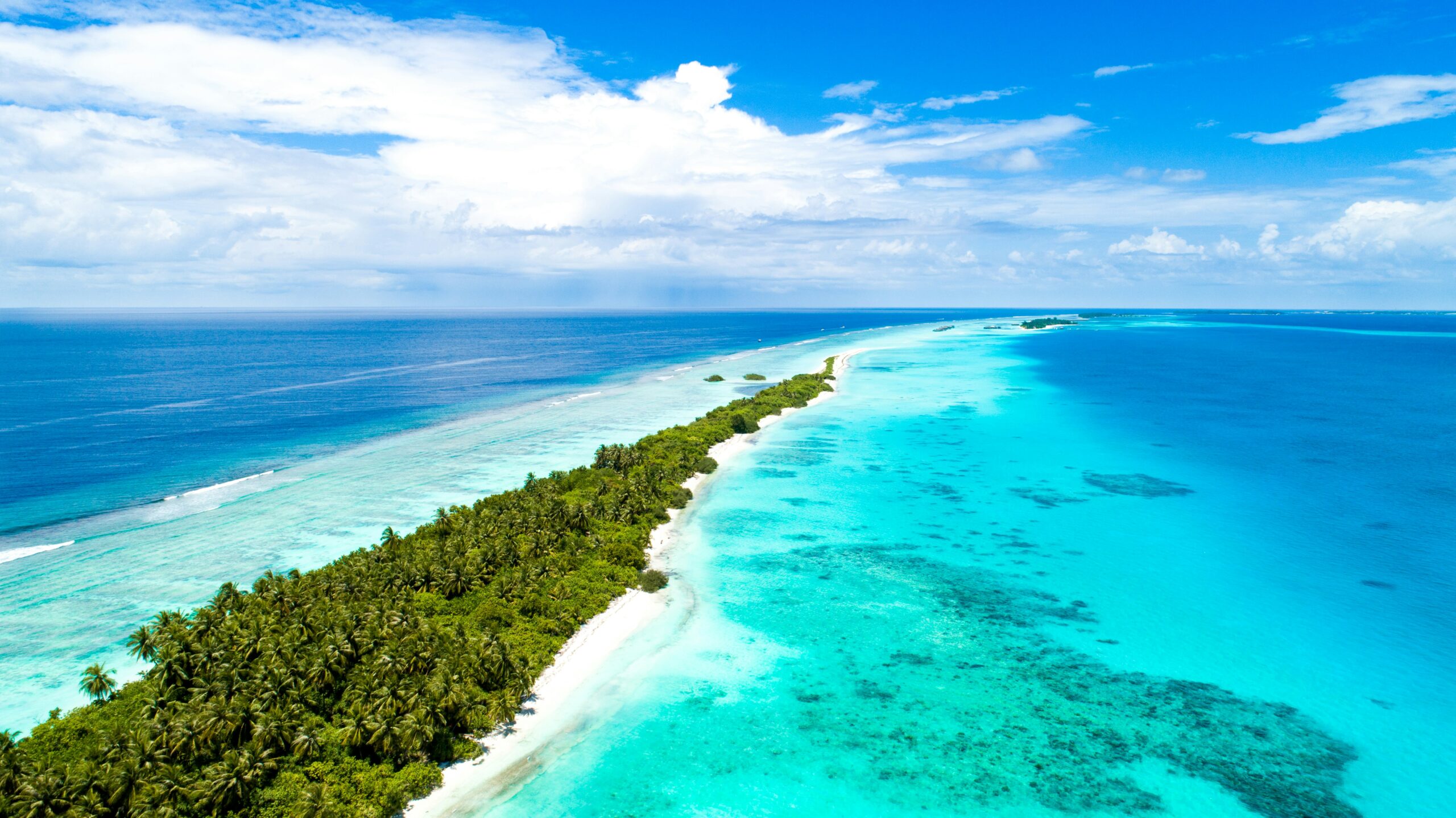 Playa cristalina de Maldivas